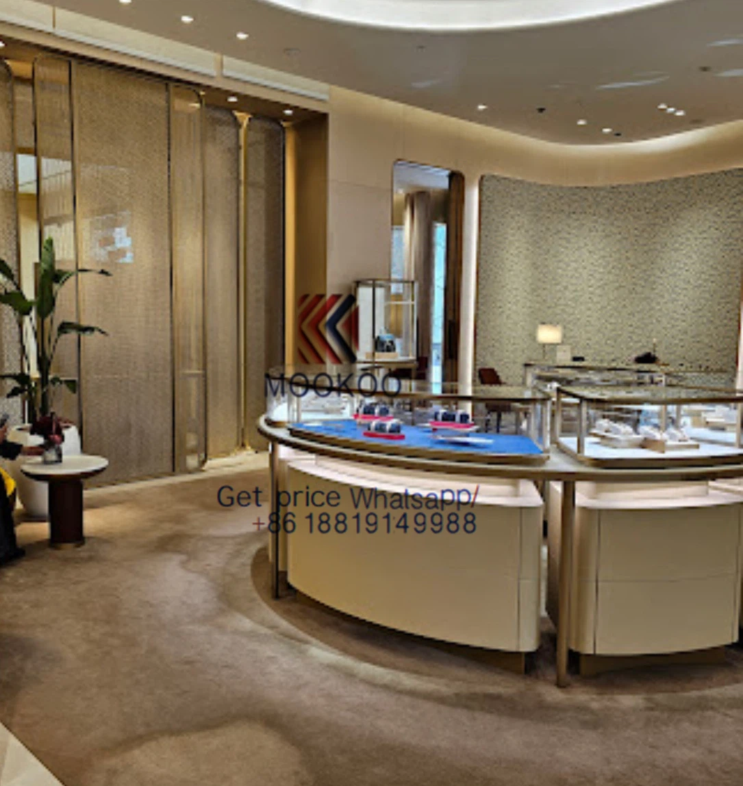 Cartier display showcase gold cabinet 192 Cartier display showcase gold cabinet 192