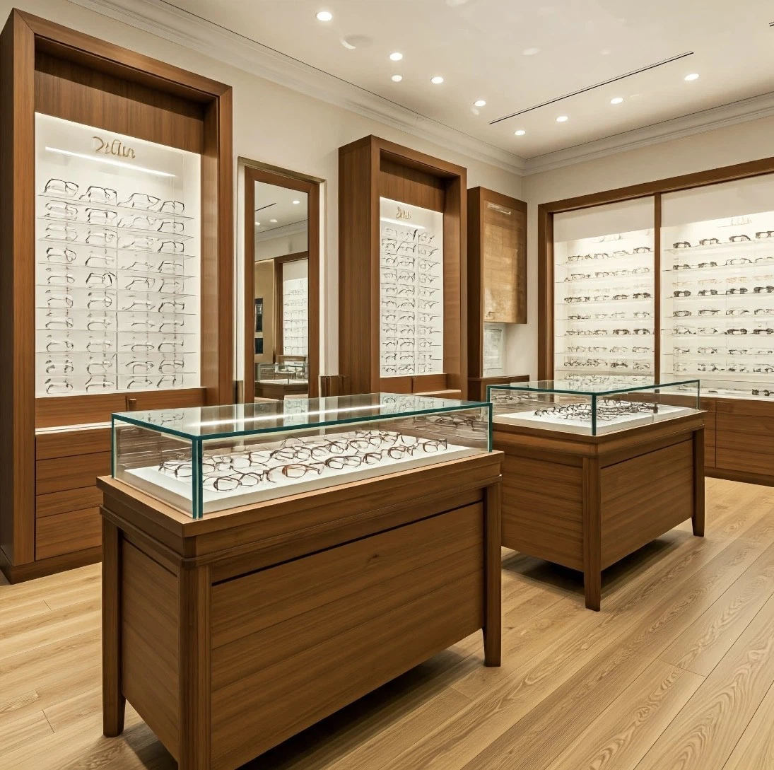 Wooden Eyeglass Display Shop Decoration