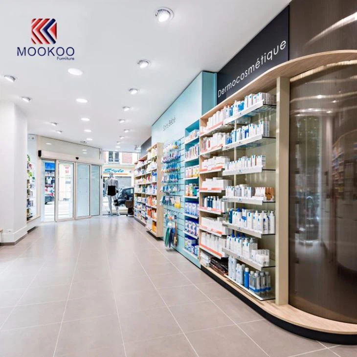 Customized Retail Pharmacy Shop Interior Display Design
