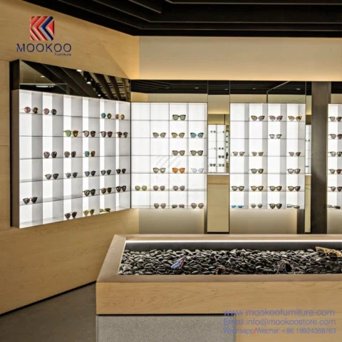 Вітрина дизайну меблів для настінних оптичних дисплеїв